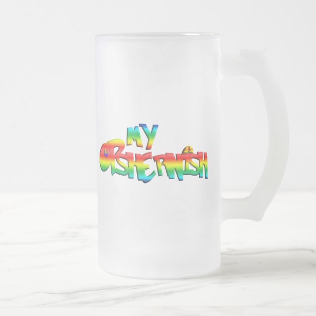 My Opshernish Frosted Glass Beer Mug (Right)