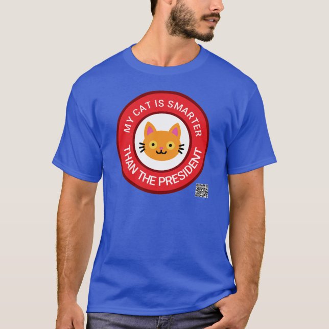 My Orange Cat Is Smarter Than The President T-Shirt (Front)