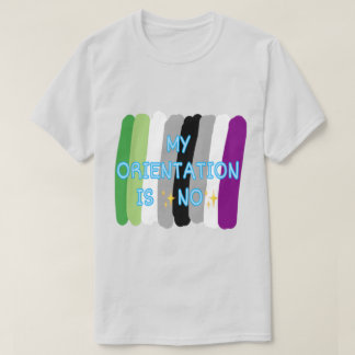 "My Orientation Is No" Aromantic Ace Pride Shirt