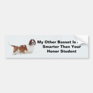 "My Other Basset Is Also Smarter..."Bumper Sticker