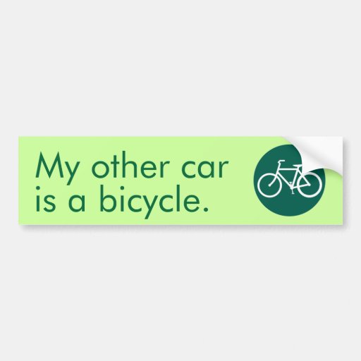 Image of My other car is a bicycle. Bumper Sticker