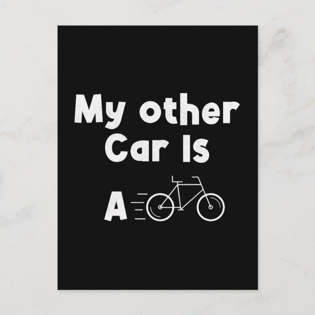 My Other Car is a Bike Holiday Postcard (Front)