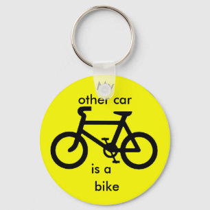 My other car is a bike. key ring
