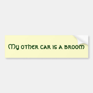 My other car is a broom bumper sticker