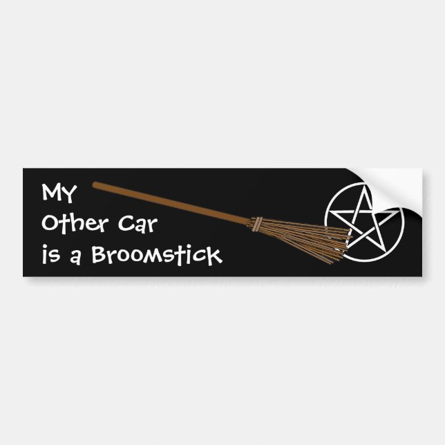 My Other Car is a Broomstick Bumper Sticker (Front)