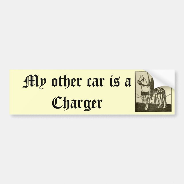 My other car is a Charger Bumper Sticker (Front)