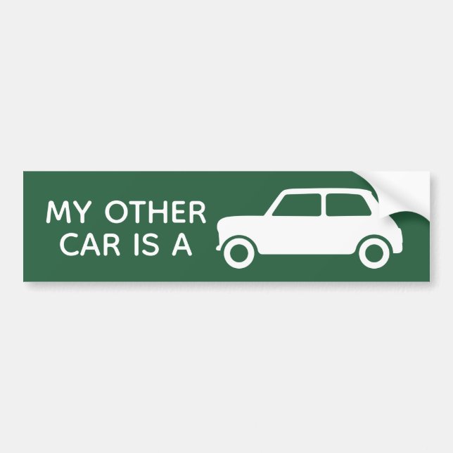 My Other Car is a Mini Car Green Bumper Sticker (Front)