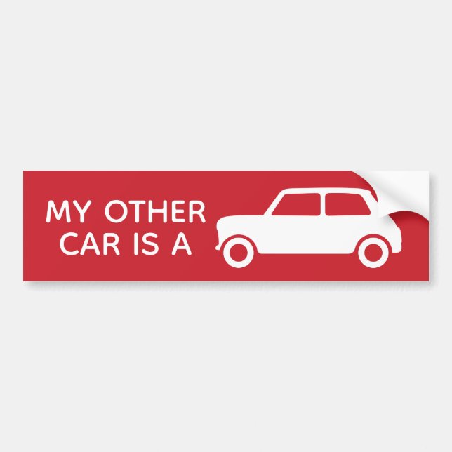 My Other Car is a Mini Car Red Bumper Sticker (Front)
