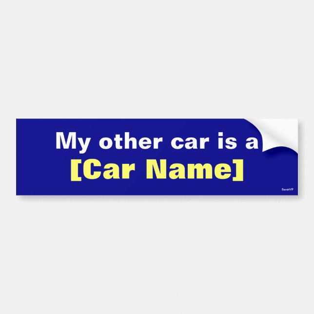 My other car is a... (Navy) Bumper Sticker (Front)