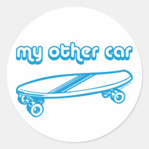 My Other Car is a Skateboard Stickers