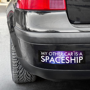 My Other Car is a Spaceship Purple Galaxy Cluster Bumper Sticker