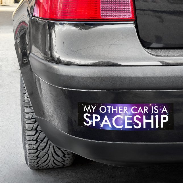 My Other Car is a Spaceship Purple Galaxy Cluster Bumper Sticker (My Other Car is a Spaceship Purple Galaxy Cluster Bumper Sticker)