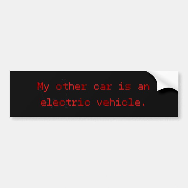 My Other Car Is An Electric Vehicle Bumper Sticker (Front)