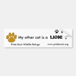 My other cat is a lion bumper sticker