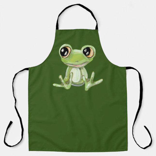 My Other Green Frog Friend Apron (Front)