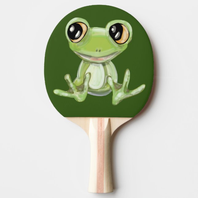 My Other Green Frog Friend Ping Pong Paddle (Front)