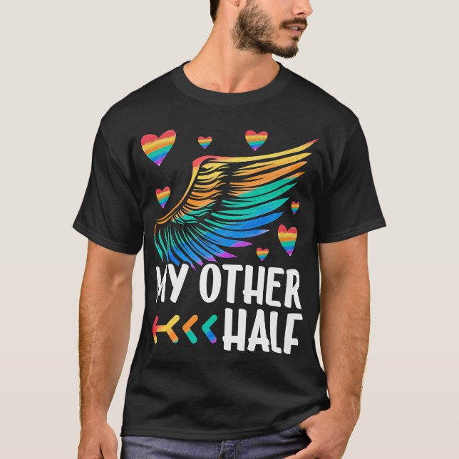 My Other Half LGBTQ+ Couple Matching Gay Boyfriend T-Shirt (Front)