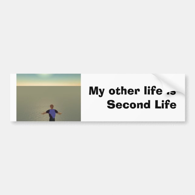 My other life is Second Life Bumper Sticker (Front)