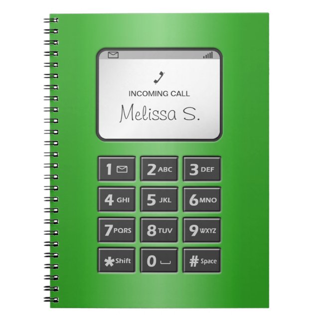 My Other Phone - Green Notebook (Front)