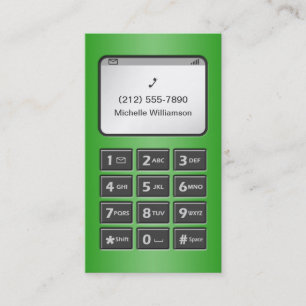 My Other Phone - Green Personal Calling Cards
