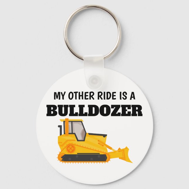 My other ride is a bulldozer air freshener key ring (Front)