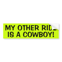 MY OTHER RIDE IS A COWBOY!