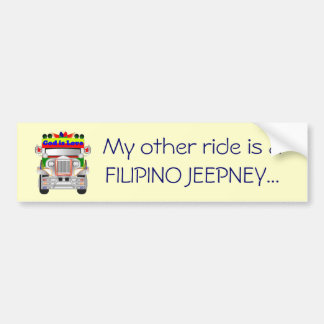 My other ride is a Filipino Jeepney Bumper Sticker