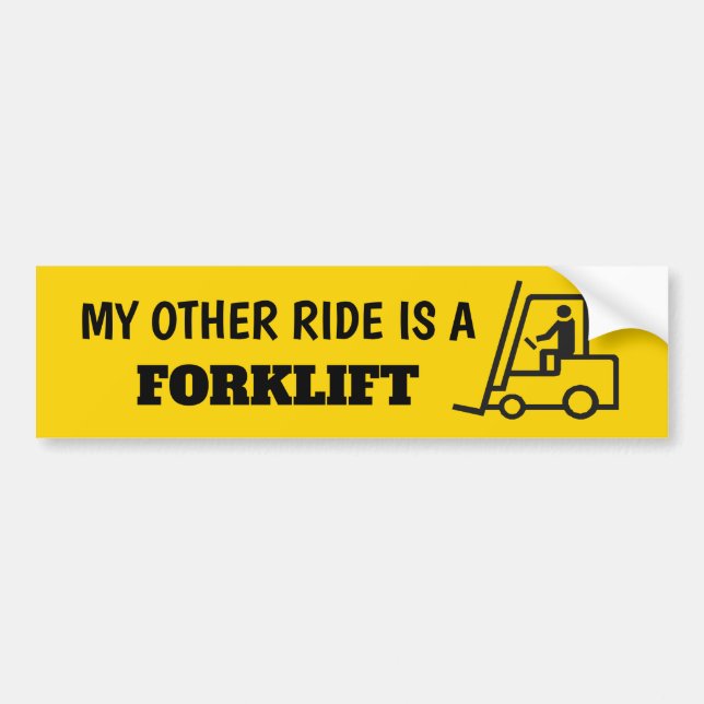 My Other Ride is a Forklift Sticker (Front)