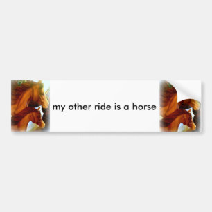 my other ride is a horse bumper sticker