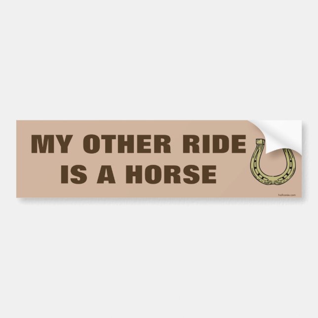 My Other Ride Is A Horse funny bumper sticker (Front)