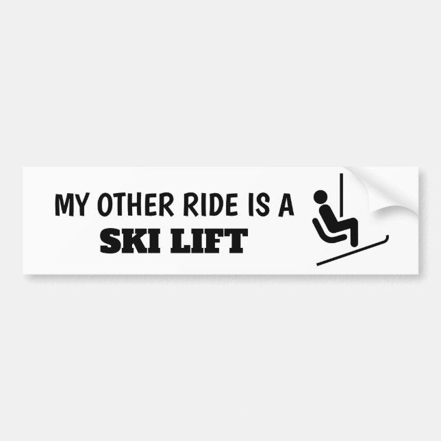 My Other Ride is a Ski Lift Sticker (Front)