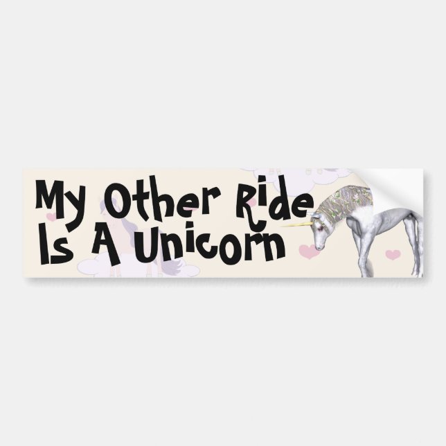 My other ride is a Unicorn Bumper Sticker (Front)
