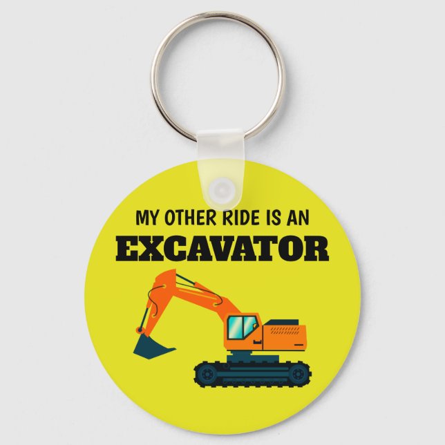 My other ride is an excavator key ring (Front)