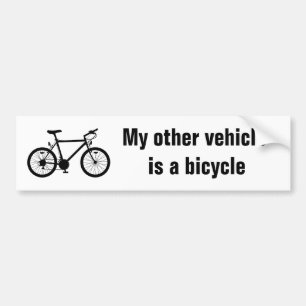 My Other Vehicle Bicycle Bumper Sticker