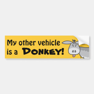 My Other Vehicle is a Donkey Bumper Sticker