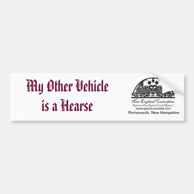 My Other Vehicle is a Hearse Bumper Sticker (Front)