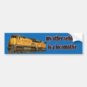 My Other Vehicle Is a Locomotive U.P. Bumper Sticker