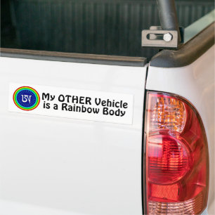 My Other Vehicle Is a Rainbow Body Funny Dzogchen Bumper Sticker