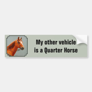My Other Vehicle Is A Red Dun Quarter Horse Bumper Sticker