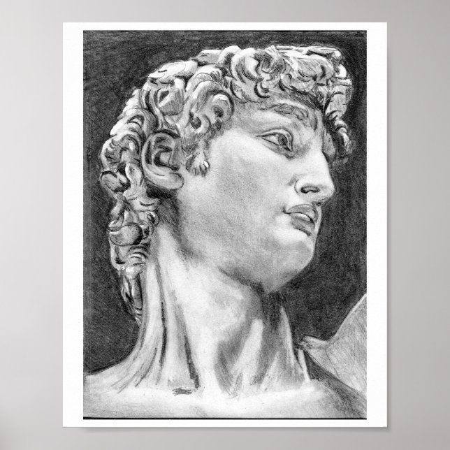 My Own Drawing DAVID After Michelangelo Art Poster (Front)
