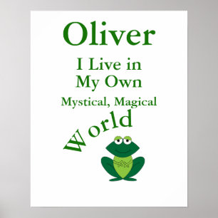 My Own Mystical Magical World Funny Frog Poster