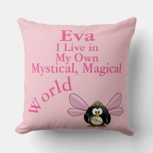 My Own Mystical Magical World Pillow Fairy Penguin