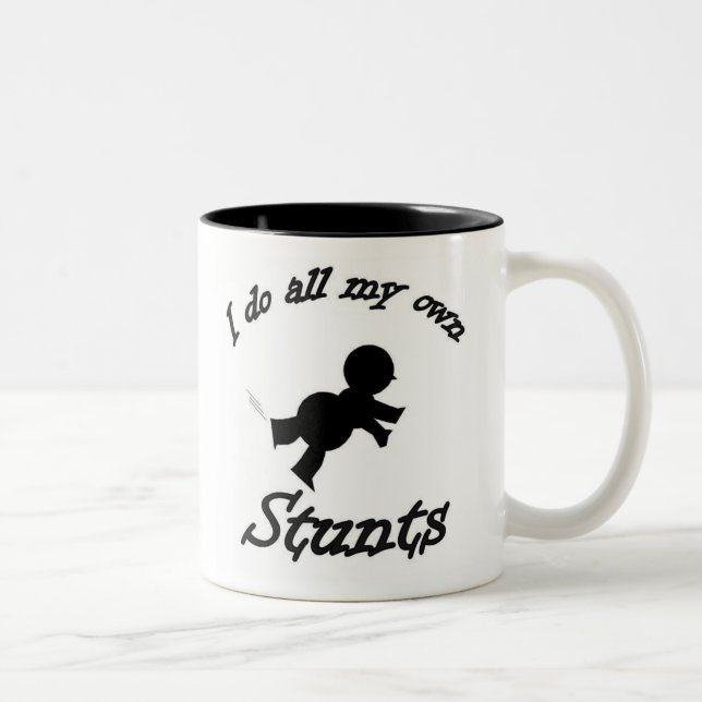my own stunts Two-Tone coffee mug (Right)