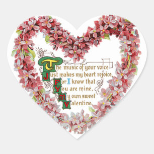 My Own Sweet Valentine Heart Sticker