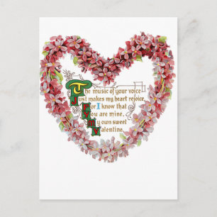 My Own Sweet Valentine Holiday Postcard