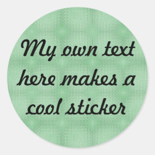 My Own Text Here Gradient Circles Green Classic Round Sticker