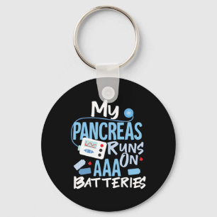My Pancreas Runs On Aaa Batteries Type 1 Diabetes  Key Ring