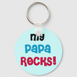 My Papa Rocks T-shirts and Gifts Key Ring