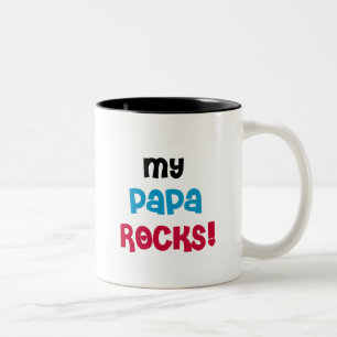 My Papa Rocks Tshirts and Gifts Two-Tone Coffee Mug