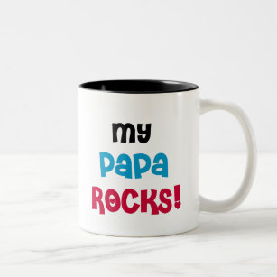 My Papa Rocks Two-Tone Coffee Mug